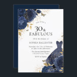 Invitation Marine Bleu Roses et habillées femmes 30e fête d'a<br><div class="desc">Navy Blue Roses & Dress Womans 30th Birthday Party Invitation Davantage de motifs floraux élégants dans notre magasin! Voir la collection correspondante dans notre magasin</div>