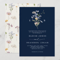 Marine Blue Fleur sauvage Meadow Garden Mariage