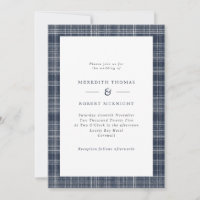 Marine Blue Tartan Scottish Winter Wedding