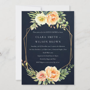 INVITATION MARINE DÉSERT SUCCULENT CACTI FOLIAGE COUPLE DOUCH