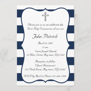 Invitation Marine et communion blanche