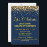 Invitation Marine et Parties scintillant d'or 50e anniversair<br><div class="desc">Invitation Parties scintillant or bleu marine,  50e invitation de fête d'anniversaire Cinquante,  Fêtons la digitale N'Importe quel âge,  Téléchargement instantané Cinquante-sixième cinquième,  Personnalisé 50e 60e Cinquantième,  Élégant Jalon modèle Golden Glam,  Personnalisé 50 60 Confetti personnalisé,  Calligraphie adulte Moderne Écriture stylée,  Chic tendance simple elle,  Bling 55e 65e 45e célébration</div>