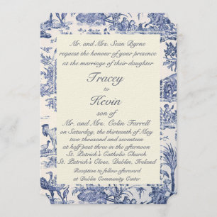 Invitation Marine et Toile blanche