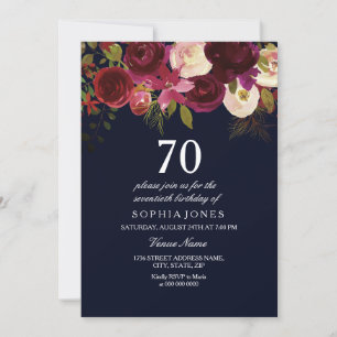 Invitation Marine & Fleurs Bourgogne 70e anniversaire Invitat