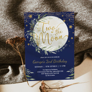 Invitation Marine Gold Two Moon Boy 2e anniversaire