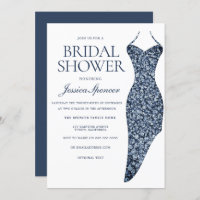 Marine Indigo Blue Sparkle robe Fête des mariées