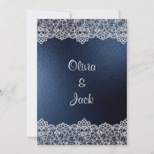 INVITATION MARINE LACE ÉLÉGANT & MARIAGE RUSTIQUE