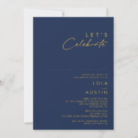 Marine minimaliste moderne bleu | Gold Fêtons