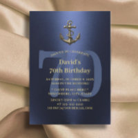 Marine nautique et Gold Ancienne Ancre 70e anniver