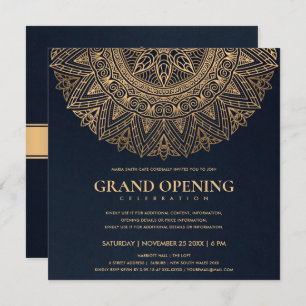 INVITATION MARINE OR CLASSIQUE ORNATE MANDALA GRAND OUVERTURE