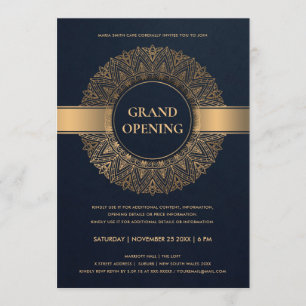 INVITATION MARINE OR ORNATE CLASSIQUE MANDALA GRAND OUVERTURE