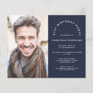 Invitation marine pour les 21 ans de l'homme photo