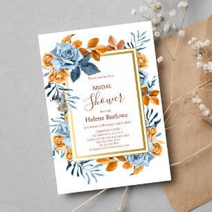 Invitation Marine Terracotta Floral Boho Elégante Fête des ma