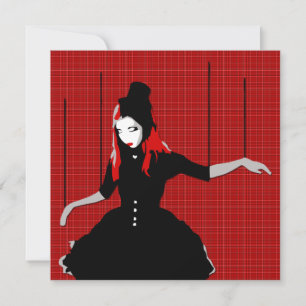 Invitation marionnette de cabaret