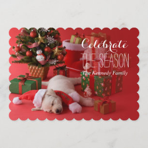 Invitation Marionnette d'or et Noël