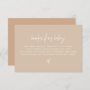 Invitation MARLO Boho Beige Books for Baby shower Game Card