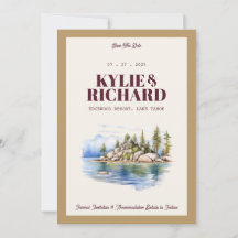 Maroon et or Enregistrer la date