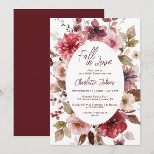 Invitation Maroon Fall in Love Brousse Bourgogne Fête des mar