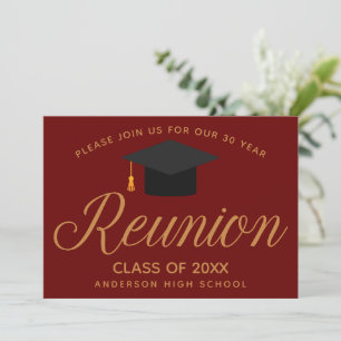 Invitation Maroon Gold High School Reunion