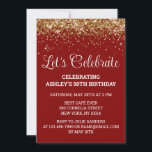Invitation Maroon Gold Parties scintillant 50e anniversaire F<br><div class="desc">50e anniversaire invitation de fête Cinquante, Fêtons le numérique N'importe quel âge, Téléchargement instantané Cinquante 51e 52e, Personnalisé Cinquantième 53e 54e 55e, Élégant Jalon modèle Golden Glam, Personnalisé 50 56e Confetti personnalisé, Calligraphie adulte Moderne Écriture stylish, Chic tendance simple pour elle, Bling 57ème 58ème 59ème célébration, 60ème Soixante 60 61ème...</div>
