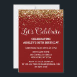 Invitation Maroon Gold Parties scintillant 50e anniversaire F<br><div class="desc">50e anniversaire invitation de fête Cinquante, Fêtons le numérique N'importe quel âge, Téléchargement instantané Cinquante 51e 52e, Personnalisé Cinquantième 53e 54e 55e, Élégant Jalon modèle Golden Glam, Personnalisé 50 56e Confetti personnalisé, Calligraphie adulte Moderne Écriture stylish, Chic tendance simple pour elle, Bling 57ème 58ème 59ème célébration, 60ème Soixante 60 61ème...</div>