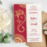 Invitation Maroon indien mariage et mandala Ganesha or<br><div class="desc">Le mariage hindou Maroon et or Ganesha faire-part de mariage téléchargement instantané,  avec les détails RSVP sur la même page,  peut être utilisé pour envoyer électroniquement.</div>
