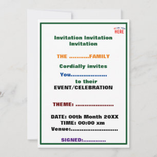 INVITATION MARQUE BLANCHE MODERNE ET PERSONNALISABLE VÉRIFIÉE