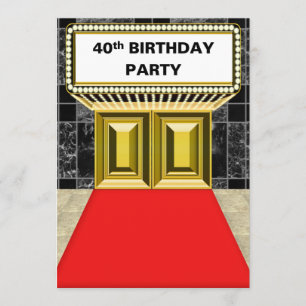 Invitation Marque de Broadway, tapis rouge 40 e anniversaire