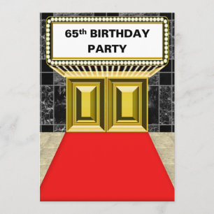 Invitation Marque de Broadway Tapis rouge 65 e anniversaire