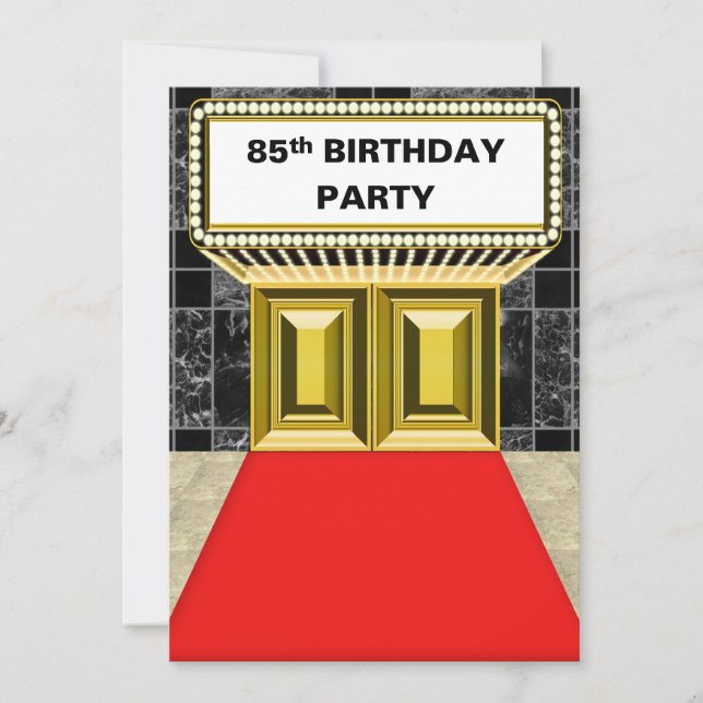 Invitation Marque de Broadway Tapis rouge 85 e anniversaire (Devant)