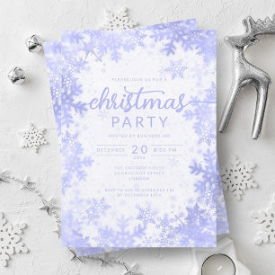 Invitation Marque exclusive Blue Snowflakes Compagnie Noël
