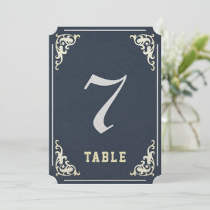 Invitation Marqueur de numéro de tableau du Mariage d'ardoise