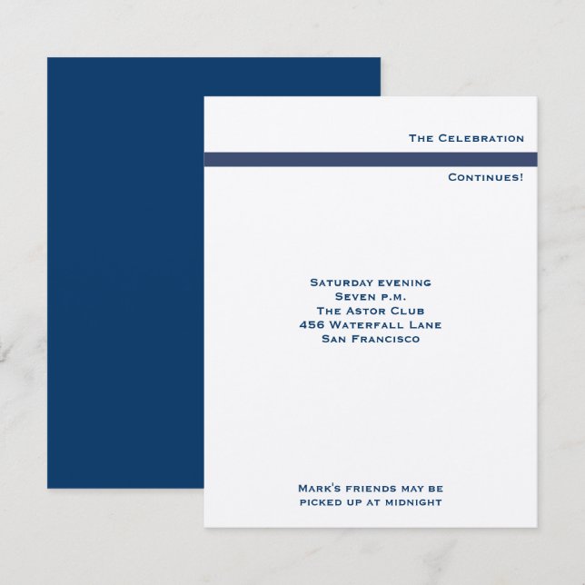 Invitation Marquez la réception métallique de Mitzvah de (Devant / Derrière)