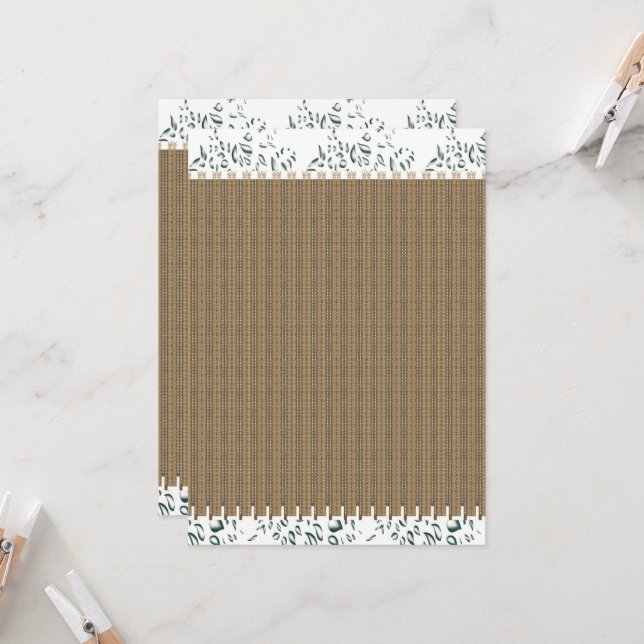 Invitation marron, bois, beige, rectangle, gris, revêtement d (Devant/Arrière en situation)