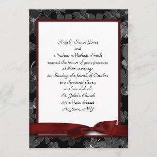 Invitation marron noire d'arc