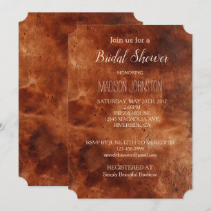 Invitation Marron occidental Howdy Cowboy Brun 