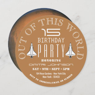 Invitation Mars, fête d'anniversaire de la navette spatiale