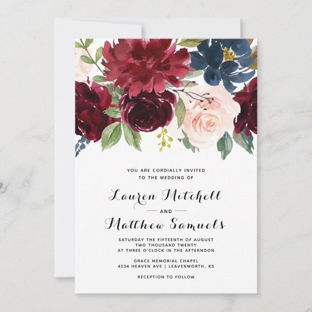 Invitation Marsala Burgundy (Devant)