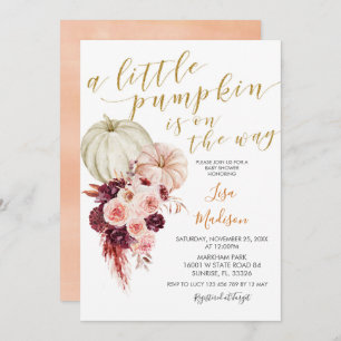 Invitation Marsala Little Citrouille est en route