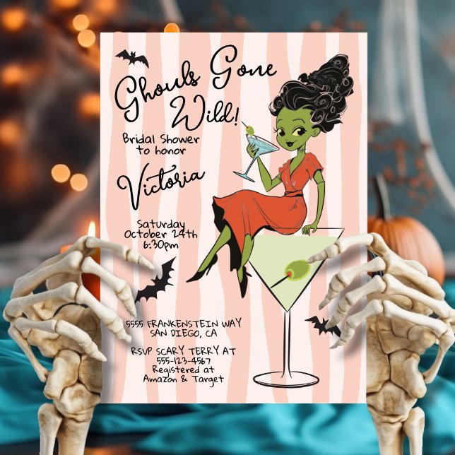 Invitation Martinets de la fête des morts Halloween Enterreme (Créateur téléchargé)