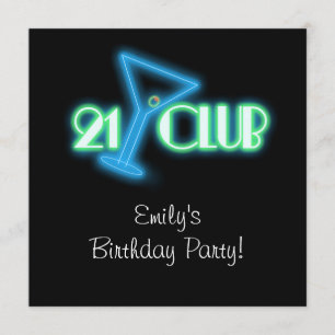 Invitation Martini 21e anniversaire des filles