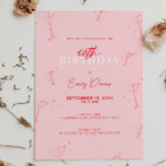 Invitation Martini à main Whimsical 60e fête d'anniversaire<br><div class="desc">Cette invitation fantaisiste à la fête d'anniversaire est parfaite pour une fête de 60ème anniversaire avec une bordure dessinée à la main rétro griffée. Pour une personnalisation plus avancée de cette conception, par exemple la modification de la disposition, de la police ou de la taille du texte, cliquez sur le...</div>