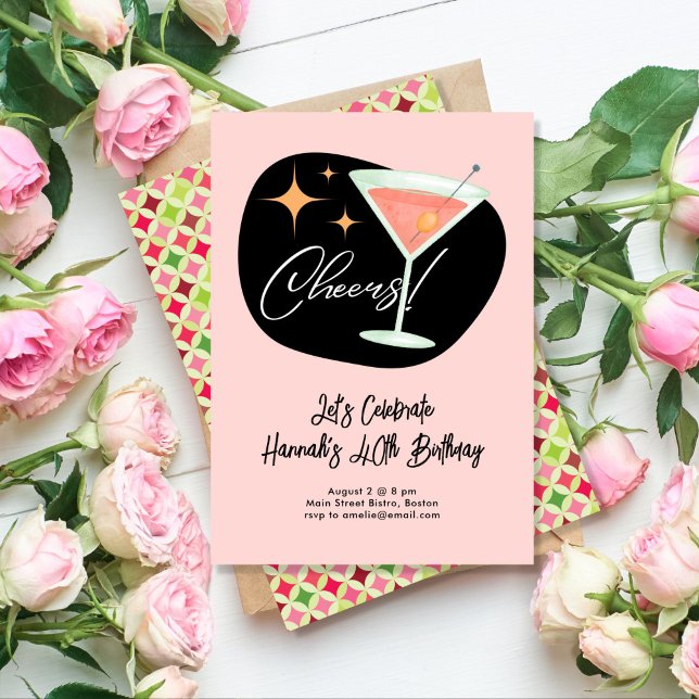 Invitation Martini Anniversaire (Créateur téléchargé)