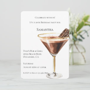 Invitation Martini au chocolat