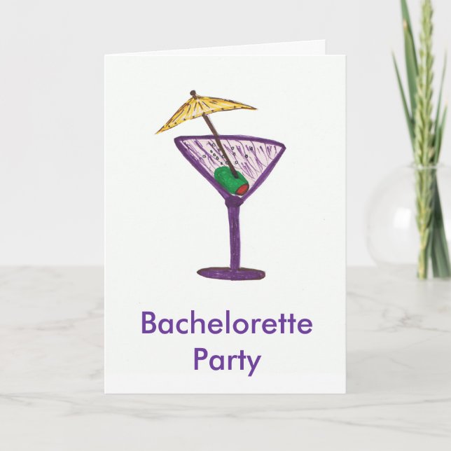 Invitation Martini Bachelorette (Devant)
