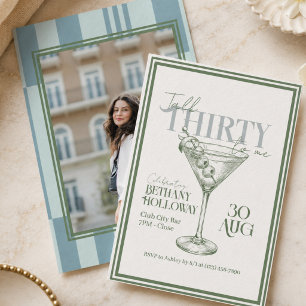 Invitation Martini Cocktail Talk Thirty To Me 30e Anniversair