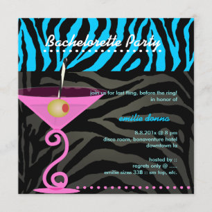 Invitation Martini rose PixDezines