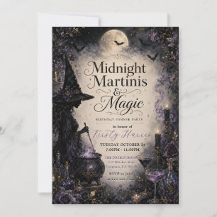 Invitation Martinics de minuit & Soirée d'anniversaire magiqu