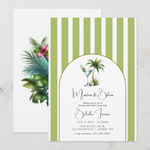 Invitation Martinis & Bikinis Fête de Fille Tropicale
