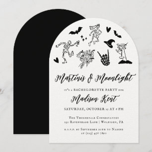 Invitation Martinis & Clair de Lune Enterrement de Vie de Jeu